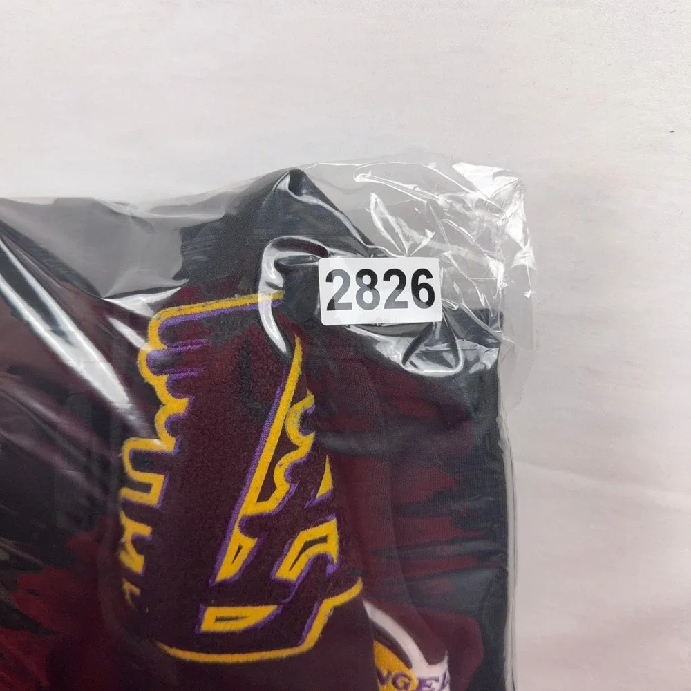 Pro Standard Los Angeles Lakers Chenille Patch Pullover Hoodie Size M Black NBA - Picture 8 of 8